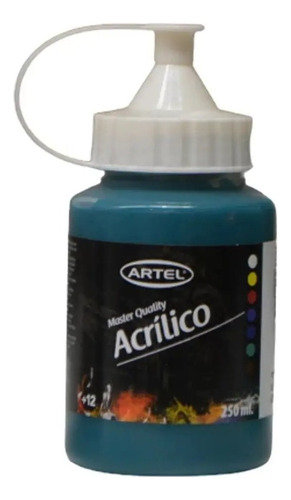 Acrílico Artel 250ml - Coleccion Completa Color Verde viridian 554