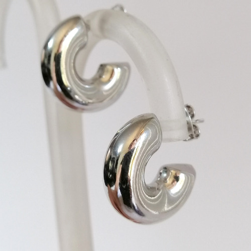 Aretes Arracadas Infladas Oro Laminado