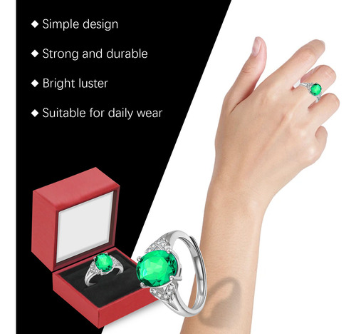 Anillo De Salud De Esmalte Luminoso E, Elegante Y Moderno, A