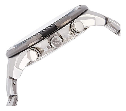 Relógio De Pulso Casio Efr-539 Com Corria De Aço Inoxidável Cor Prateado - Fondo Preto
