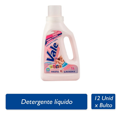 Detergente Liquido Vale Bebe 1lt - 12 Unid