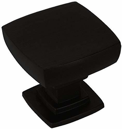 Cosmas 5232 fb Flat Negro Contemporáneo Plaza Cabinet Knob 1