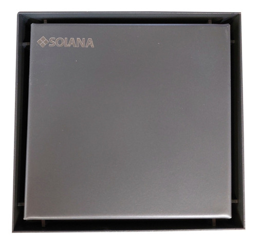 Solana Coladera de Acero Inoxidable Cuadrada 12 cm Gris Modelo Daila Rejilla para Baño o Exteriores con Vista Invisible y Anti-Olores