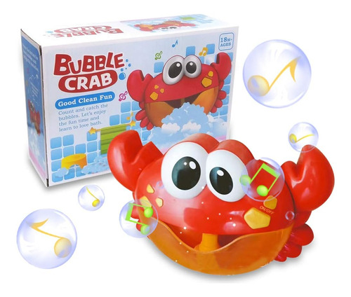 Juguete De Burbujas Para Baño De Bebé, Cangrejo De Burbujas