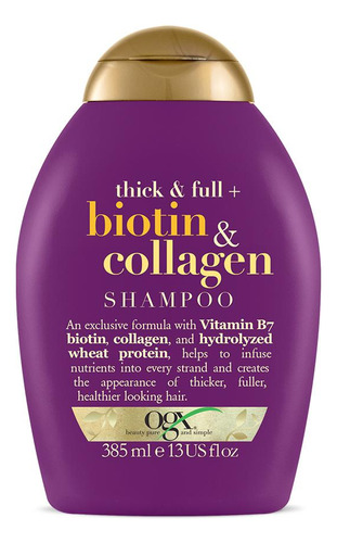 Shampoo Ogx Biotina & Colágeno 385ml