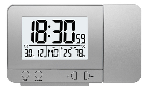 Reloj Higrómetro De Proyección Regulable Para Alarma