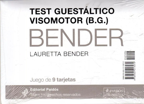 Test Guestáltico Visimotor De Lauretta Bender (9 Tarjetas)
