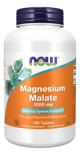 Now Magnesium Malate 1000mg 180 Tab