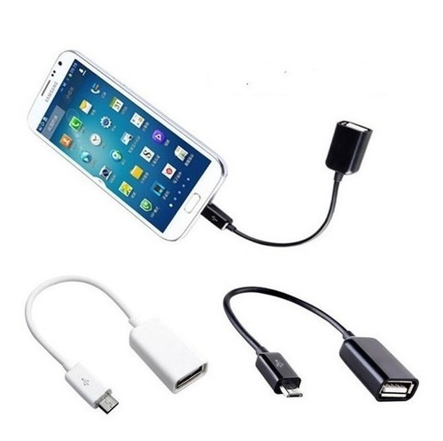 Imagen 3 de 5 de Cable Adaptador Otg Usb Hembra A Micro Usb Celular Tablet