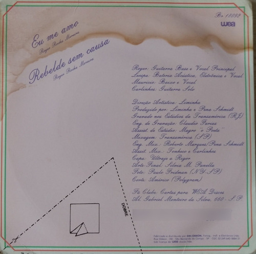Compacto 7 Ultraje A Rigor Eu Me Amo 1984