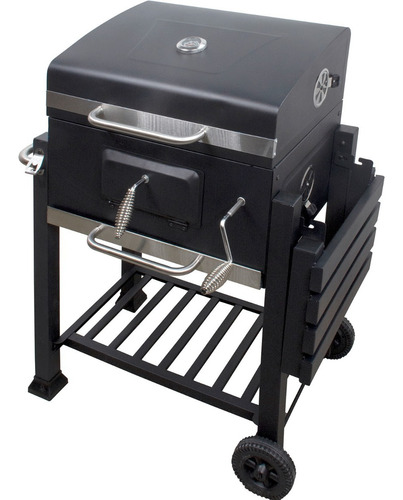 Asador Ahumador Carbon Para Carne Parrilla Resistente Acero 