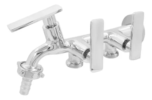Torneira 3 Três Saídas ½ ¾ 100% Metal Inox Máquina Lav 5077a