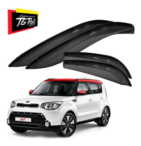 Calha Chuva Defletor Fumê Kia Soul 4 Portas 2012 Tg Poli