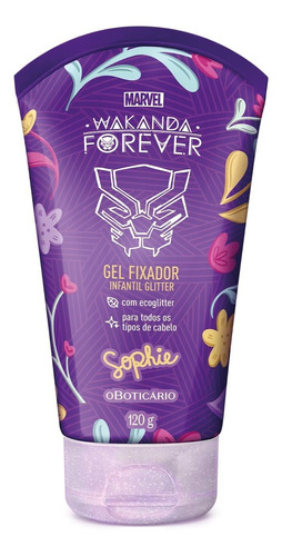  Gel Fixador Com Glitter Sophie Wakanda Forever O Boticário