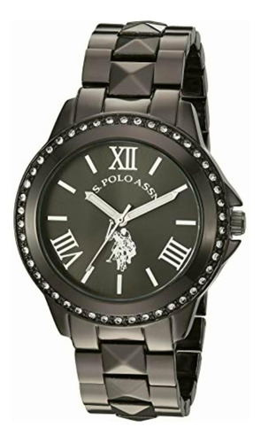 U.s. Polo Assn. Reloj De Mujer Con Bisel Tachonado De