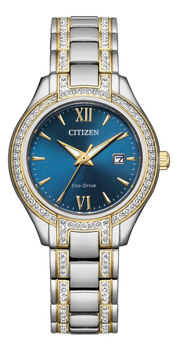 Reloj Citizen Ladies Classic Crystal Eco-drive De Acero Inox