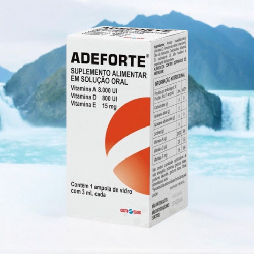Kit 3 Adeforte 1ml - Força E Vitalidade Para Seus Cabelos Sabor Sem Sabor