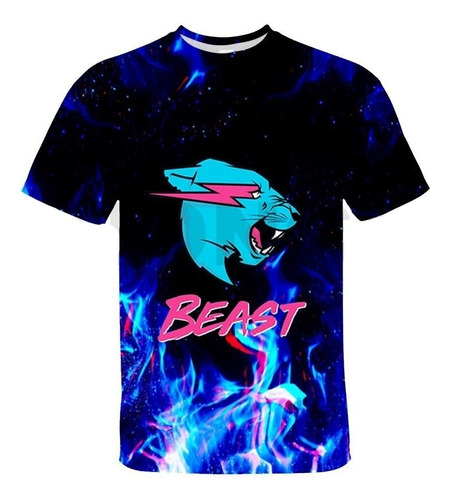 Camiseta De Manga Corta Con Estampado 3d De Mr Beast