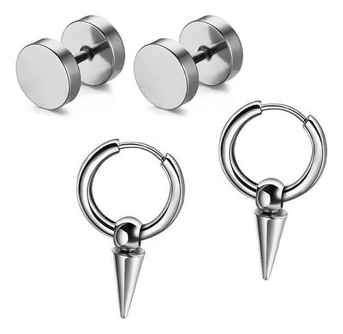 Aros Argollas Aro Hombre Aros Mujer Plata X2 Pares