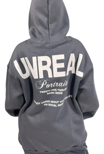 Buzo Unreal Friza Unisex Oversize Premium Moda