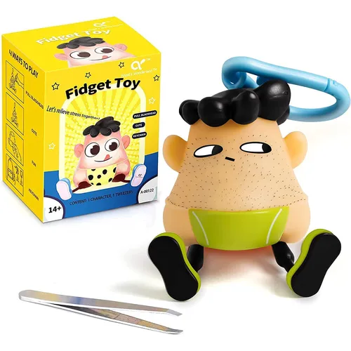 Pimple Toy Skin Pic Fidget Toy, Stress Relief Toy Black...