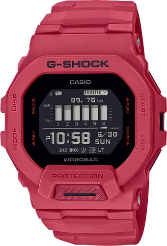 Reloj Casio G-shock Gbd200rd-4 Para Caballero Color de la correa Rojo