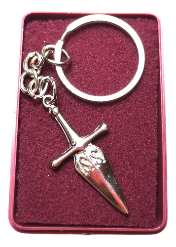 Dije Daga Cuchillo Aleacion C/ Llaver (incl Estuche) (p3) Color Plateado