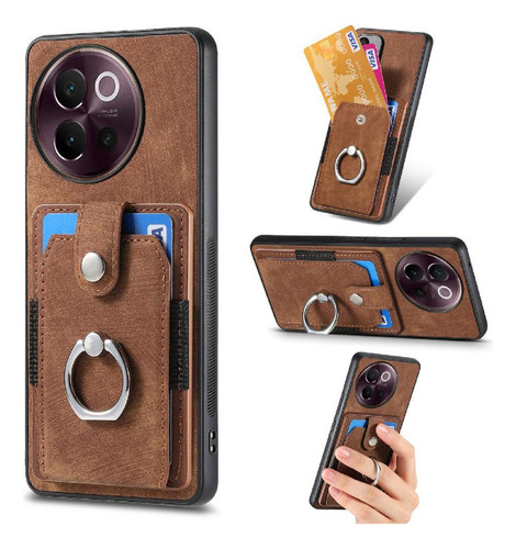 Funda For Vivo V40 Lite Crad Ranura Soporte Magnético Para