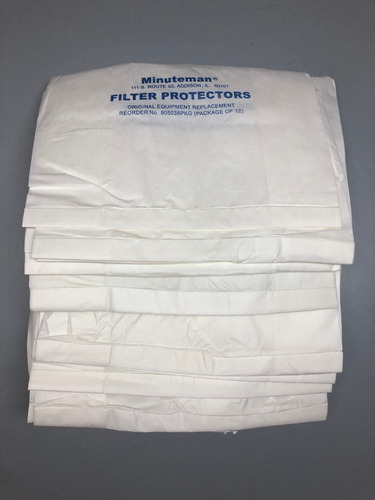 Protector De Filtro X 12 U. Para Aspiradoras Profesionales