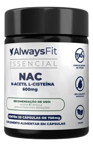N-Acetil L-Cisteína Nac 600mg Precursor Glutationa 30 Cáps - foto 1