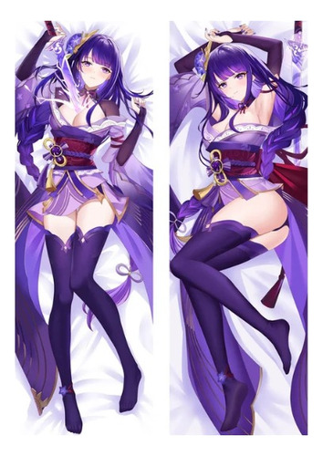 Shogun Raiden Dakimakura Genshin Impact Xl 50x150cm Almohada