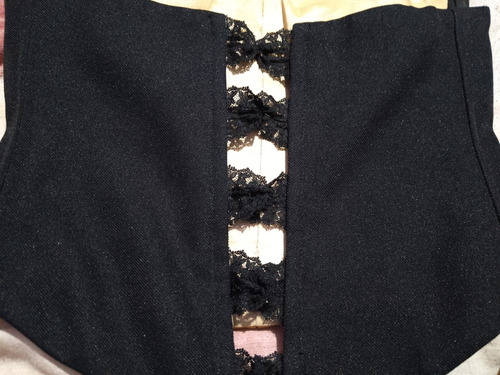 Sexy Corsé Corset De Piel Crop (Usado)