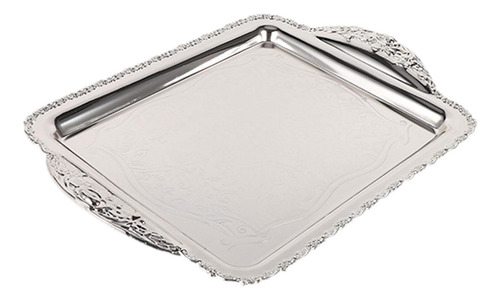 Bandeja Para Servir, Plato Rectangular, Fácil Medio Plata