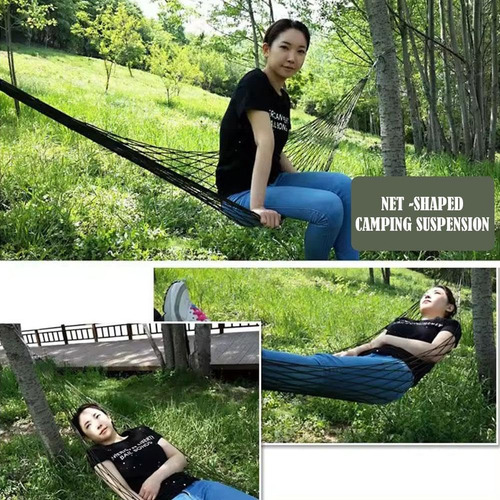 Red De Malla Portátil Verde Para Acampar Al Aire Libre Para