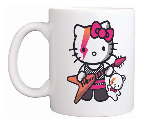 Taza Blanca Hello Kitty. Rockera