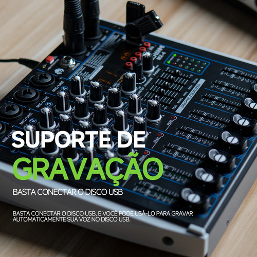 Mesa De Som Gochanmi Am-mx4 Profissional Misturador 99 Dsp