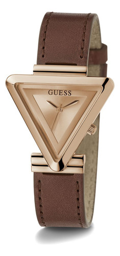 Reloj Guess Fame Ladies De 34 Mm Correa Marrón oscuro