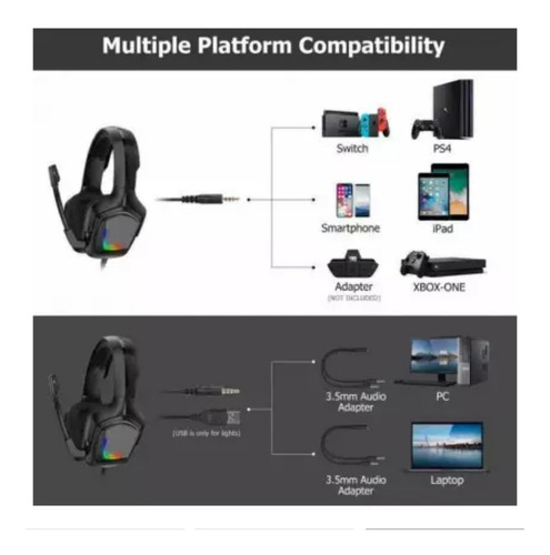 Fone De Ouvido Gamer Onikuma Com Headset Pc Xbox Ps4 K20