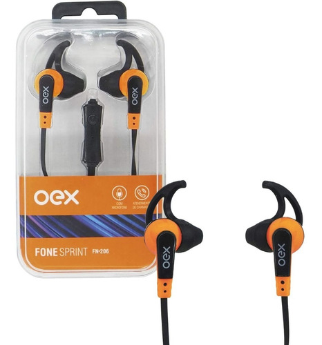 Fone De Ouvido Intra Auricular Esportivo Oex Sprint Fn206