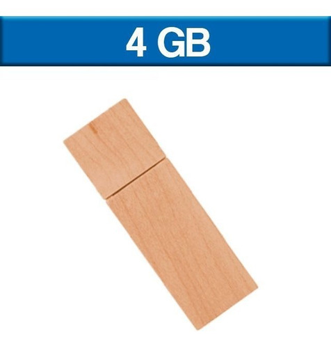 Usb Memoria 4gb Maple Madera Económica Logo 5pz Ut Usb093n