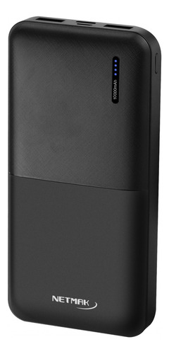 Imagen 2 de 9 de Cargador Portatil Netmak 10.000mah Tipo C 5v 2.1a Powerbank