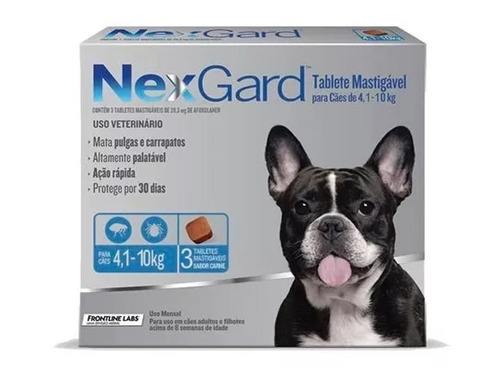 Nexgard De 4,1 - 10 Kg - 3 Tabletes