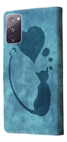 Funda Para Samsung Con Estampado De Gatito Y Tarjetero
