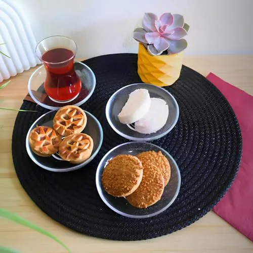 Platos De Vidrio Turcos Para Té Y Café, 4 Pulgadas