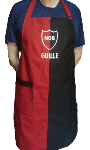 Delantal Parrillero Bordado Newells Old Boys Personalizado