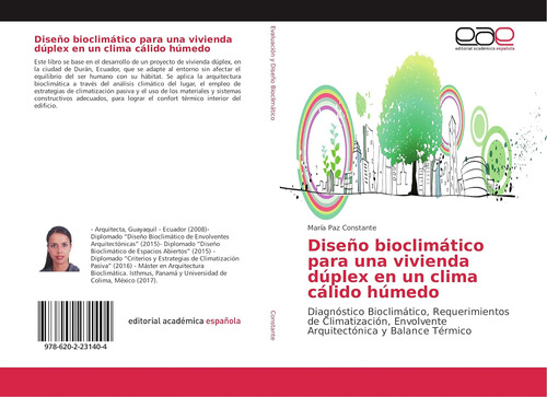 Libro: Diseño Bioclimático Para Una Vivienda Dúplex En Un Cl