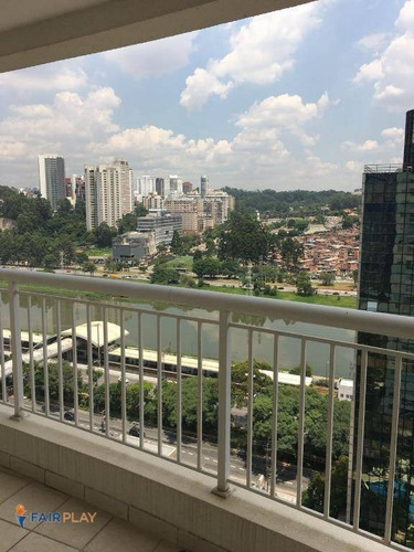 Apartamento No Brooklin, Ao Lado Da Berrini, 75m De Area Útil, 2 Dormitórios E 2 Vagas De Garagem - Ap3324