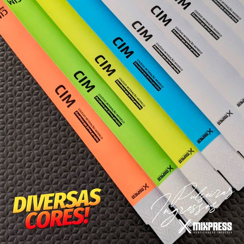 Imagem 3 de 6 de Pulseira Identificação Nylon Impressão Premium . 450 Unids