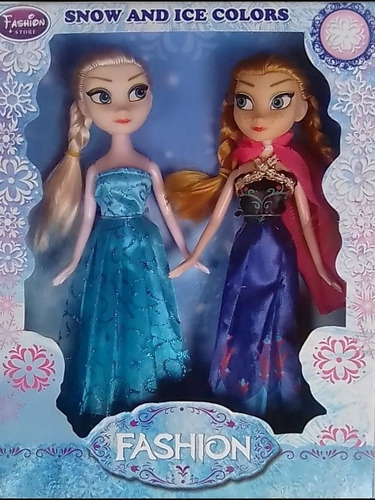 Muñeca Frozen Elsa Y Ana  Niñas - Juguete 24 Cm