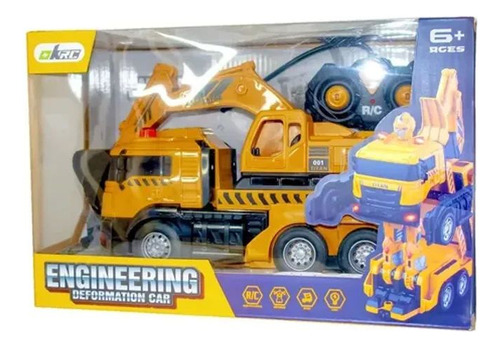 Auto Control Remoto Transformer Robot Excavadora 685-1